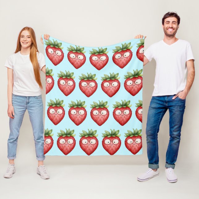 Smart Strawberry  Fleecedecke (Beispiel)