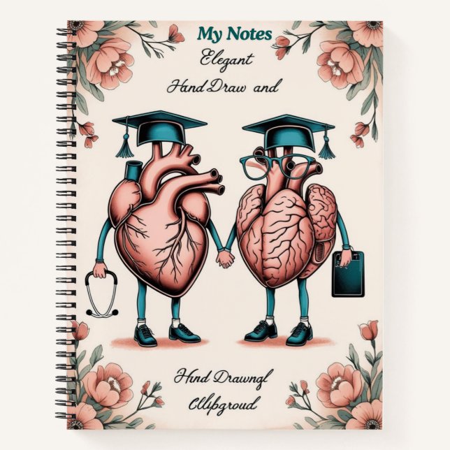 Smart & Sweet: Anatomy Study Notebook Notizbuch (Vorderseite)