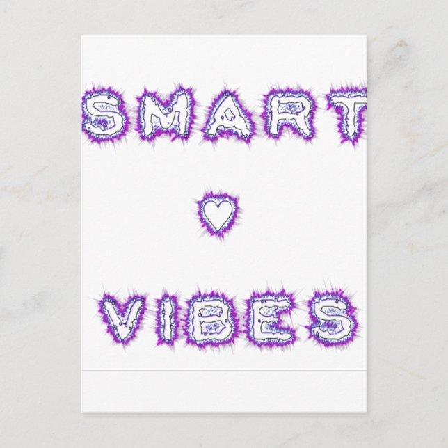 Smart Vibes Zitat Text Art Design Postkarte (Vorderseite)