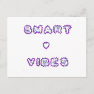 Smart Vibes Zitat Text Art Design Postkarte