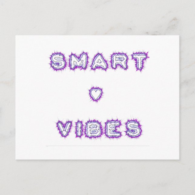 Smart Vibes Zitat Text Art Design Postkarte (Vorderseite)