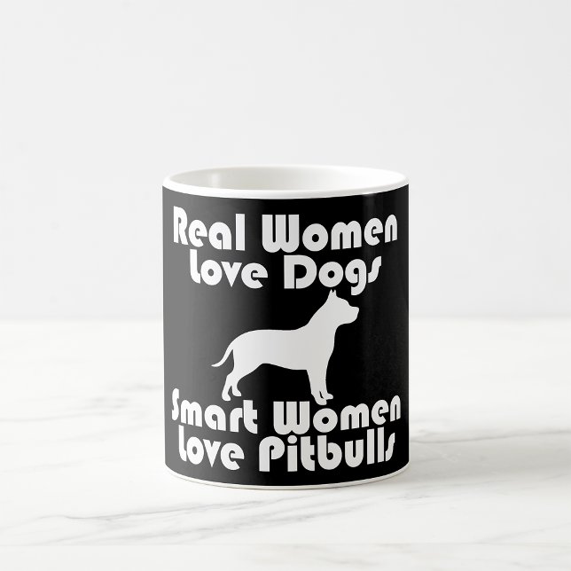 Smart Women Liebe Pitbuls Kaffeetasse (Von Creator hochgeladen)