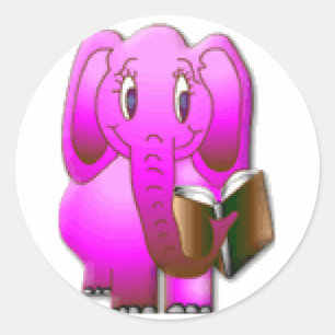 Smarter Elephant Runder Aufkleber