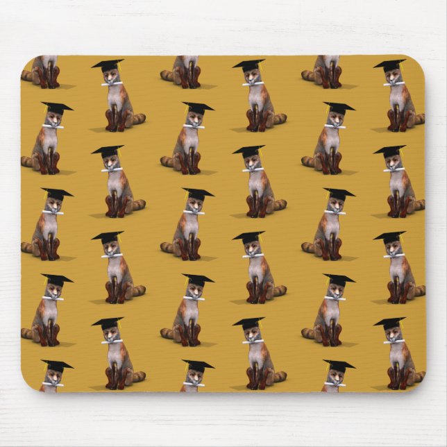 Smartestes Fox in der Stadt Mousepad (Vorne)
