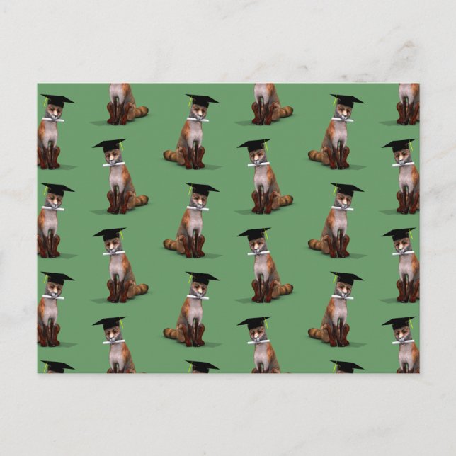 Smartestes Fox in der Stadt Postkarte (Vorderseite)