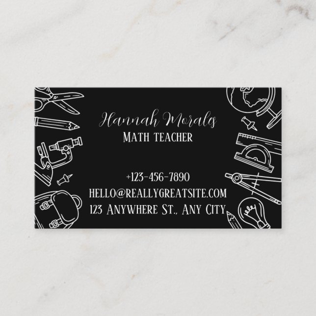 SmartMath Tutoring Services Visitenkarte (Vorderseite)