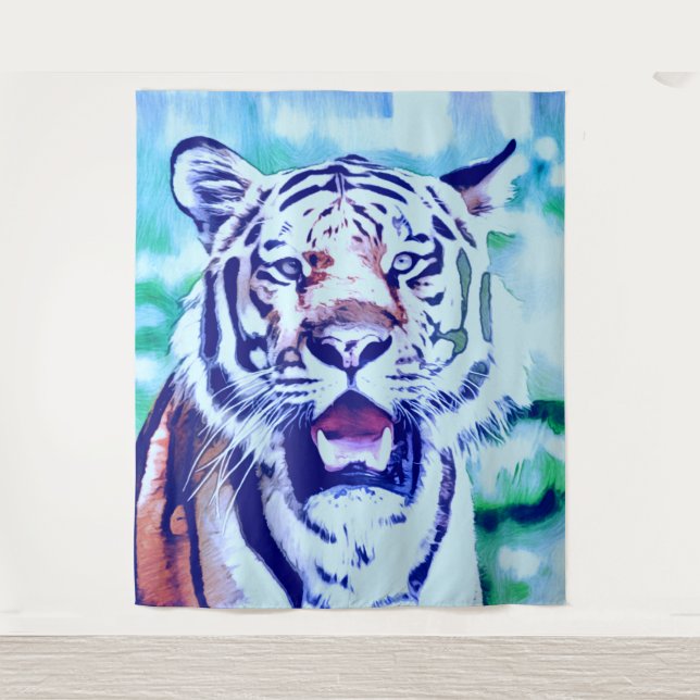 Smartmix-Tier - tiger 2 Wandteppich (Vorderseite)