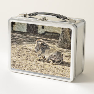 Smartmix-Tier - Zebra Metall Brotdose