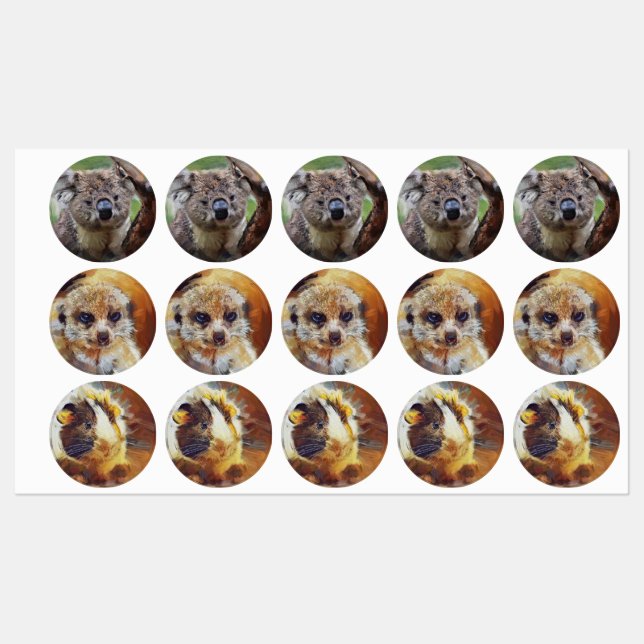 Smartmix-Tiere 1 220 Etiketten (Blatt)