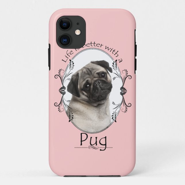 Smartphone der Mops des Lebens besserer Fall Case-Mate iPhone Hülle (Rückseite)
