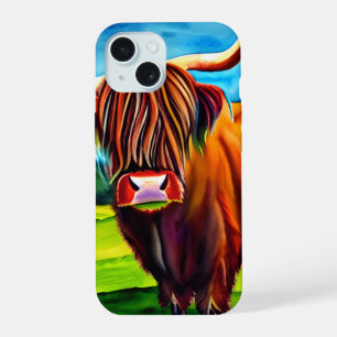Smartphone-Fall Highland Cow iPhone 15 Hülle