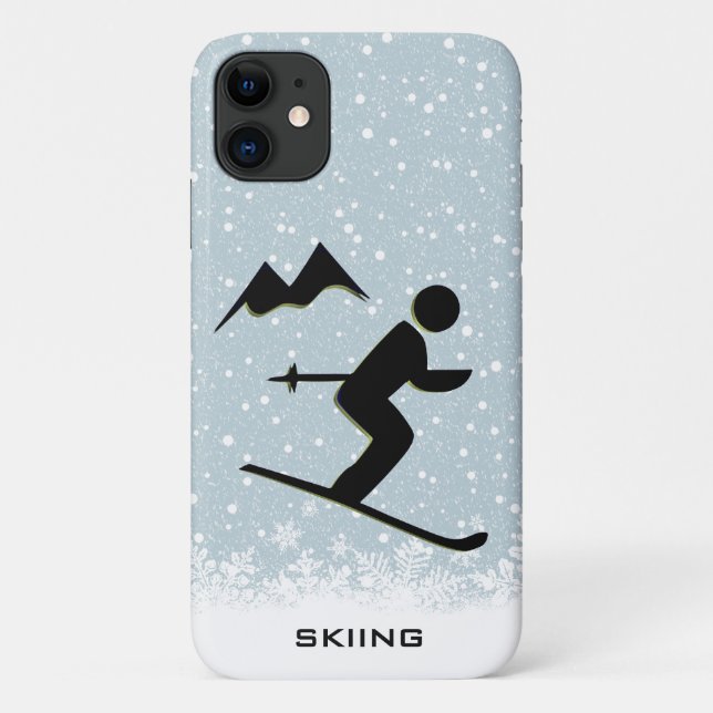 Smartphone-Fall Skiing Design Case-Mate iPhone Hülle (Rückseite)