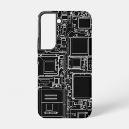 Smartphone internes schematisches Blueprint-Schalt Samsung Galaxy Hülle
