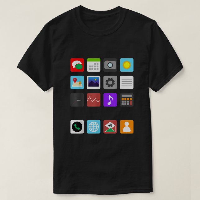 Smartphone Mobile App Handy Kostüm Halloween T-Shirt (Design vorne)