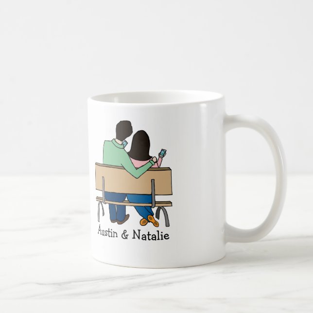Smartphone personalisierte Cartoon-Tasse Tasse (Rechts)