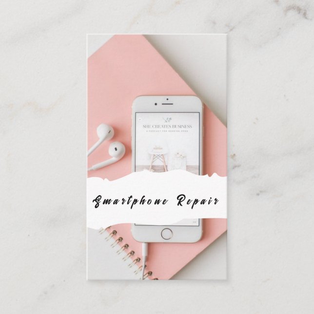 Smartphone-Reparaturkarten für Mobiltelefone Visitenkarte (Vorderseite)