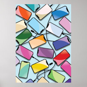 Smartphones mit einer Note Poster