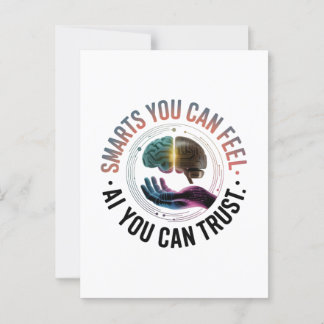 Smarts, die Sie fühlen können - AI Brain Futuristi Postkarte
