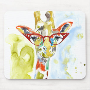 Smarty-Hosen Giraffe Mousepad