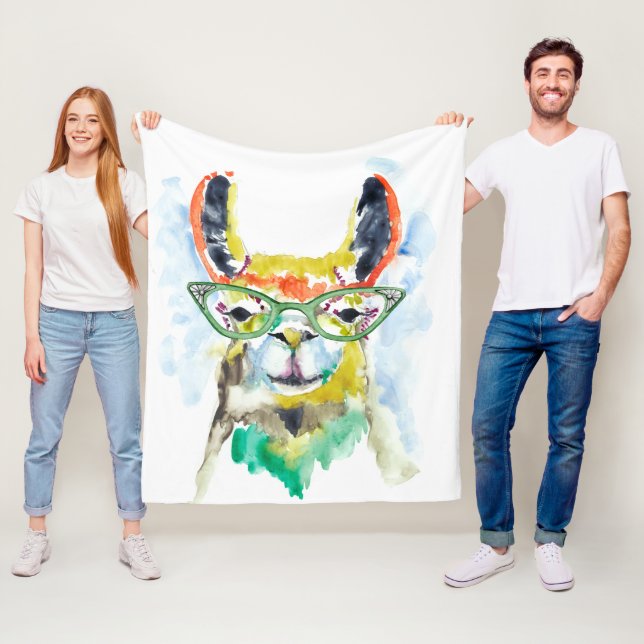 Smarty-Hosen Lama Fleecedecke (Beispiel)