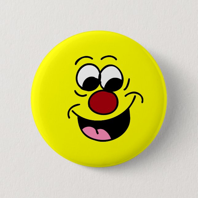 Smarty keucht Gesicht Grumpey Button (Vorderseite)
