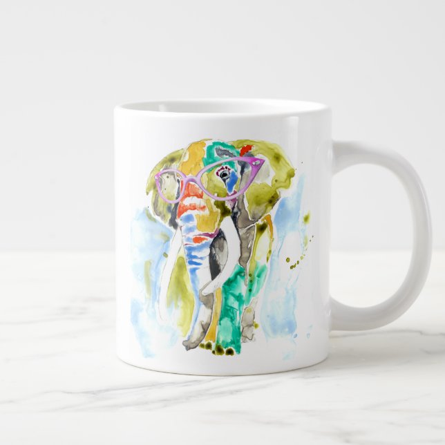 Smarty-Pants-Elefant Jumbo-Tasse (Rechts)