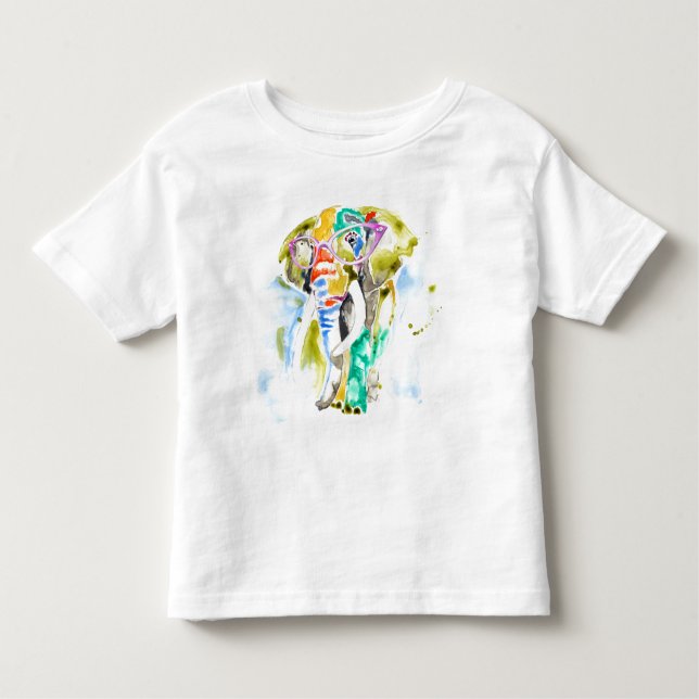 Smarty-Pants-Elefant Kleinkind T-shirt (Vorderseite)