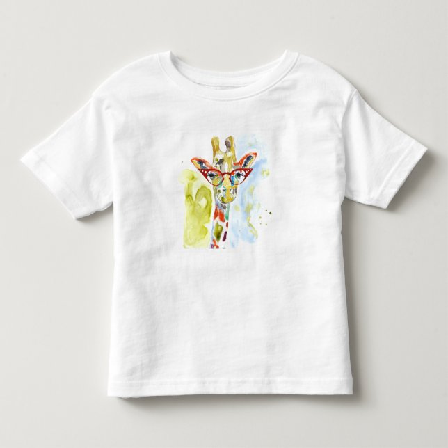 Smarty-Pants Giraffe Kleinkind T-shirt (Vorderseite)