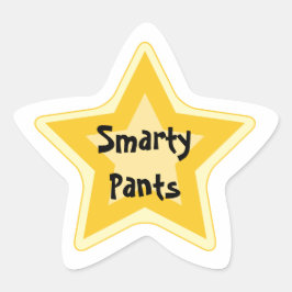 Smarty Pants - Sarcastic Gold Star Awards Stern-Aufkleber
