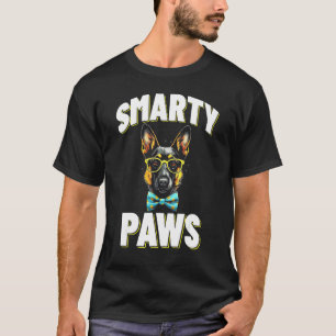 Smarty Paws   Deutscher Schäferhund mit Brille T-Shirt