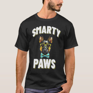 Smarty Paws   Deutscher Schäferhund mit Brille T-Shirt