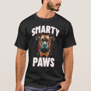 Smarty Paws Pitbull Hund mit Brille und Bo T-Shirt