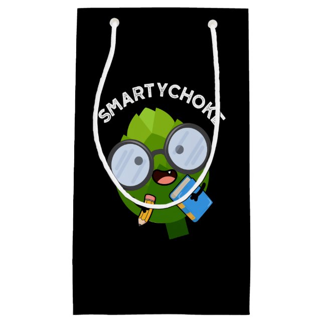 Smartychoke Funny Artichoke Pun Dark BG Kleine Geschenktüte (Vorderseite)