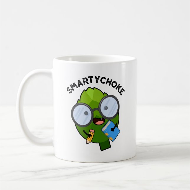 Smartychoke Funny Artichoke Pun Kaffeetasse (Links)