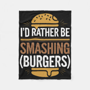 Smash Burger Lover gegrillter Cheeseburger Flat To Fleecedecke