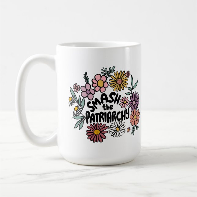 SMASH die PATRIARCHY Niedliche Daisy Hand Gezeichn Kaffeetasse (Links)
