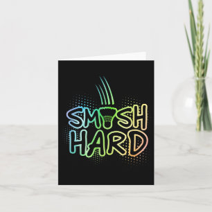 Smash Hard Graphic Badminton Player Badminton Spor Karte