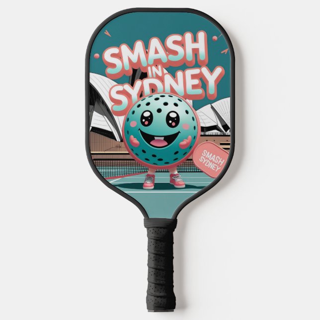 Smash in Sydney - Australien Pickleball Design Schläger (Vorderseite)