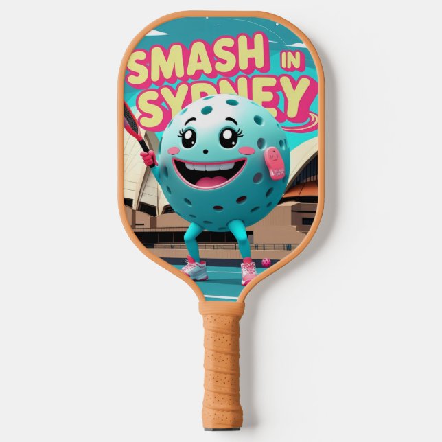 Smash in Sydney - Australien Pickleball Design Schläger (Vorderseite)