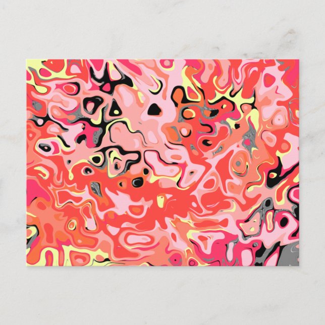 Smash Schmash hässlich dumm Abstrakt Postkarte (Vorderseite)