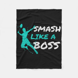 Smash wie ein Boss Badminton Speedminton Crossmint Fleecedecke