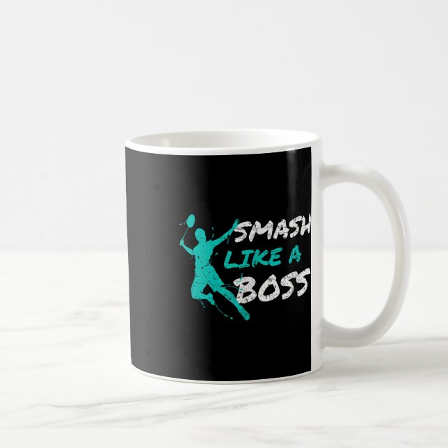 Smash wie ein Boss Badminton Speedminton Crossmint Kaffeetasse (Rechts)