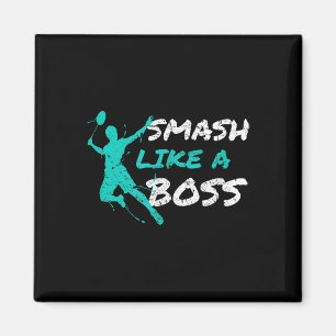 Smash wie ein Boss Badminton Speedminton Crossmint Magnet