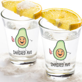 Smashed Avo Funny Betrunken Kawaii Avocado Schnapsglas
