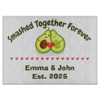 Smashed Together Forever Glass Cutting Board Schneidebrett