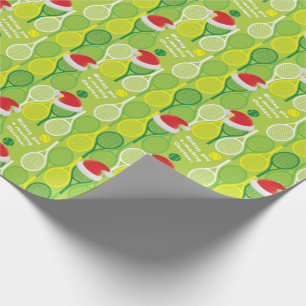 🎄 Smashing Weihnachten 🎾 Tennismuster Wrapping P Geschenkpapier