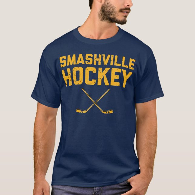 Smashville Hockey-alte Art-Shirt T-Shirt (Vorderseite)