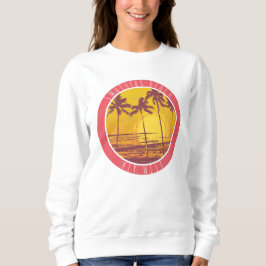 Smathers Beach Key West Vintag Beach Sunrise Surf Sweatshirt