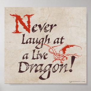 SMAUG™ - Lachen Sie niemals über einen Live-Drache Poster