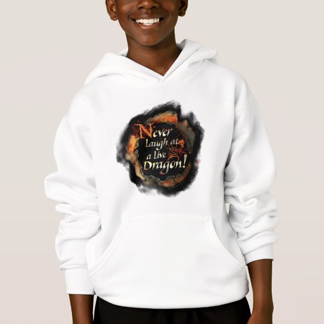 SMAUG™ - Logo-Grafik niemals lachen Hoodie (Vorderseite)
